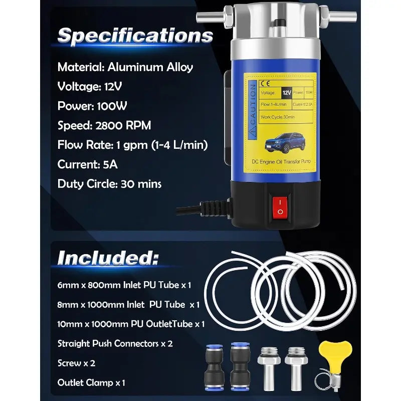 🛢️🛢️12V 100W Efficient Powerful Self-Priming Oil Pump🛢️