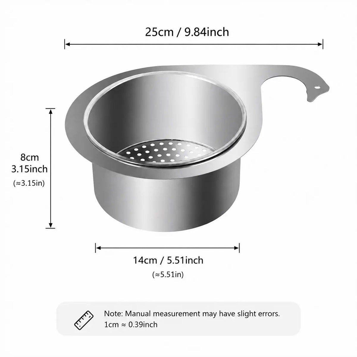 Stainless Steel Sink Strainer Basket | Hanging Drain Filter for Kitchen