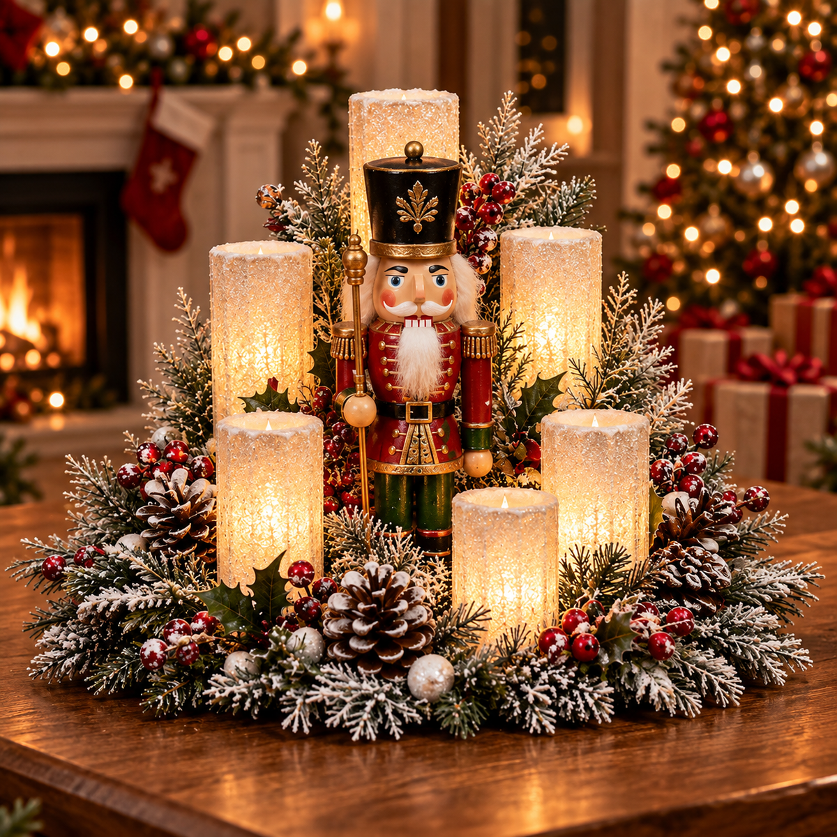 🎅🎄 Christmas Santa Table Centerpiece – Festive Winter Holiday Decor！！！✨✨