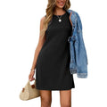 Women's Crew Neck Sleeveless Summer Dress