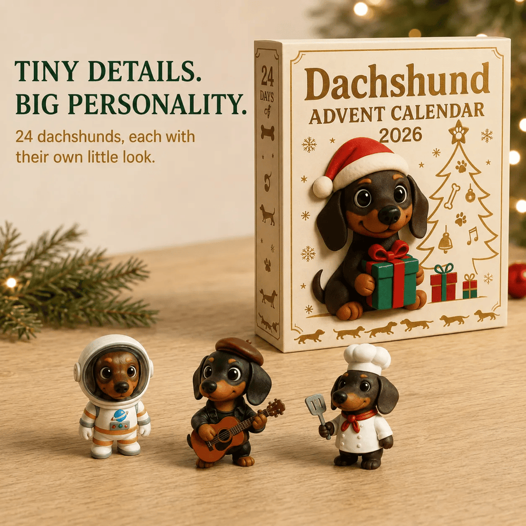 🔥🎁2026 Dachshund Advent Calendar Blind Box - 3D Models💕🐶