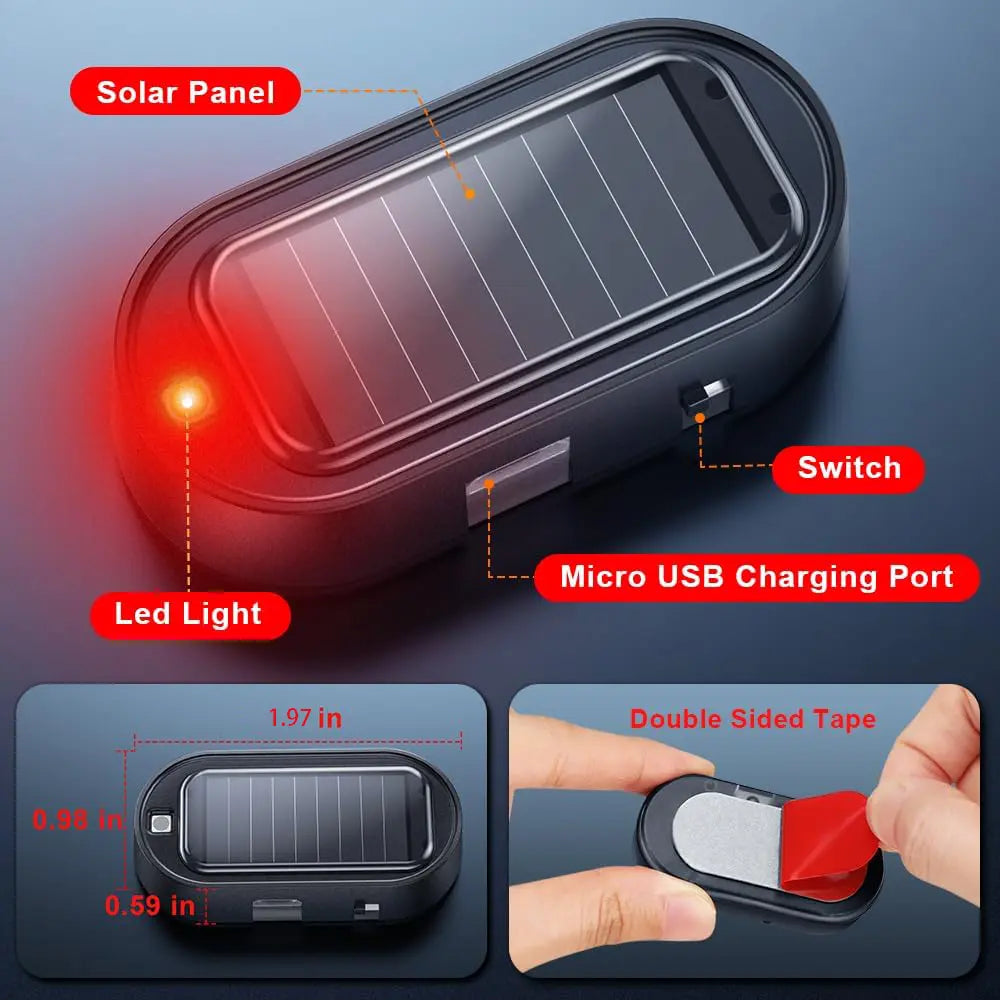 🚨🚗Deter Thieves Instantly! Solar Anti-Theft Dummy Alarm Light 🚨🚗