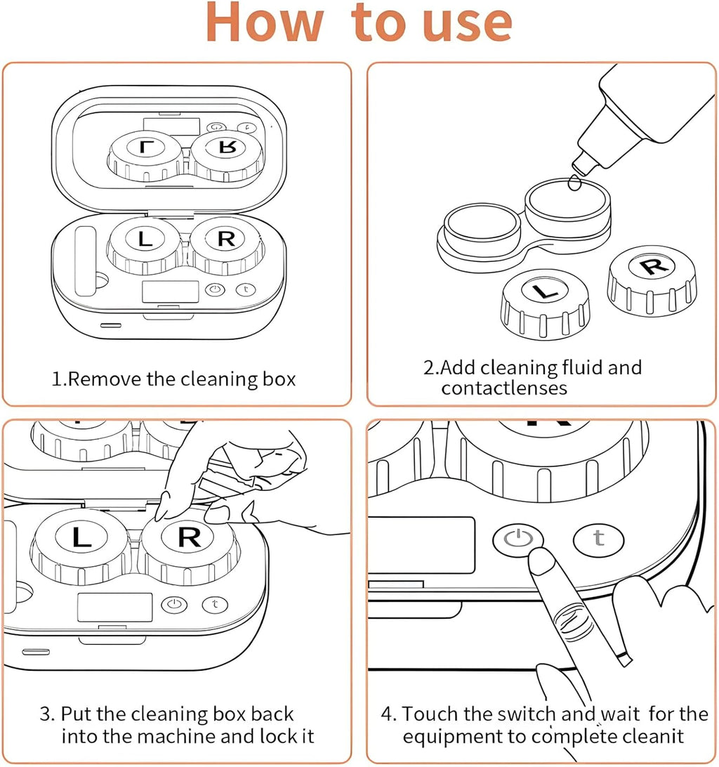 🔥2026 HOT SALE ✨ Ultrasonic Rechargeable Contact Lens Cleaner