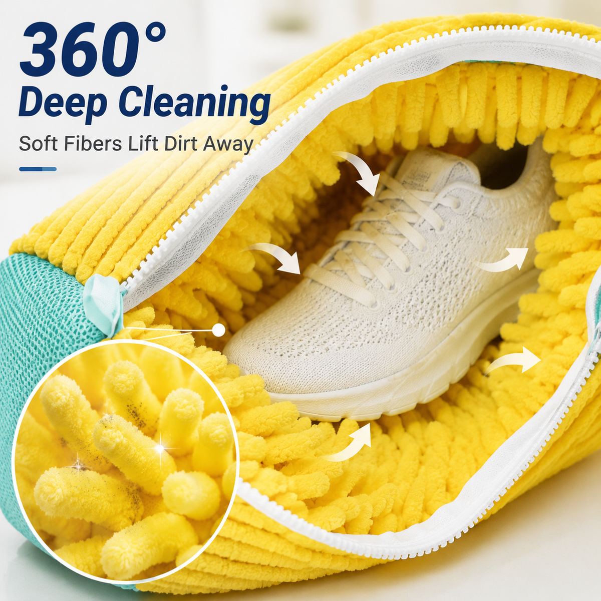 👟👟  No-Scrub Shoe Washing Bag – Clean & Protect Your Sneakers In The Washing Machine