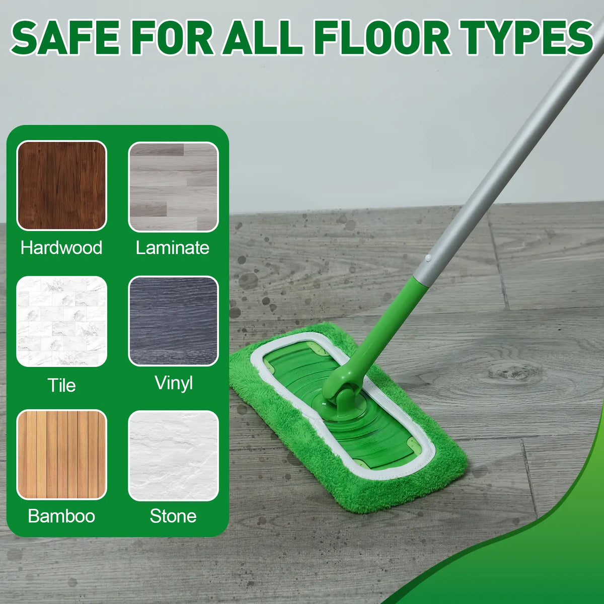 8Pcs Microfiber Mop Pads Compatible with Swiffer Sweeper Mop Wet and Dry Flat mop Cover Replacement Reusable Sweeping pad Refills Handle Not Include