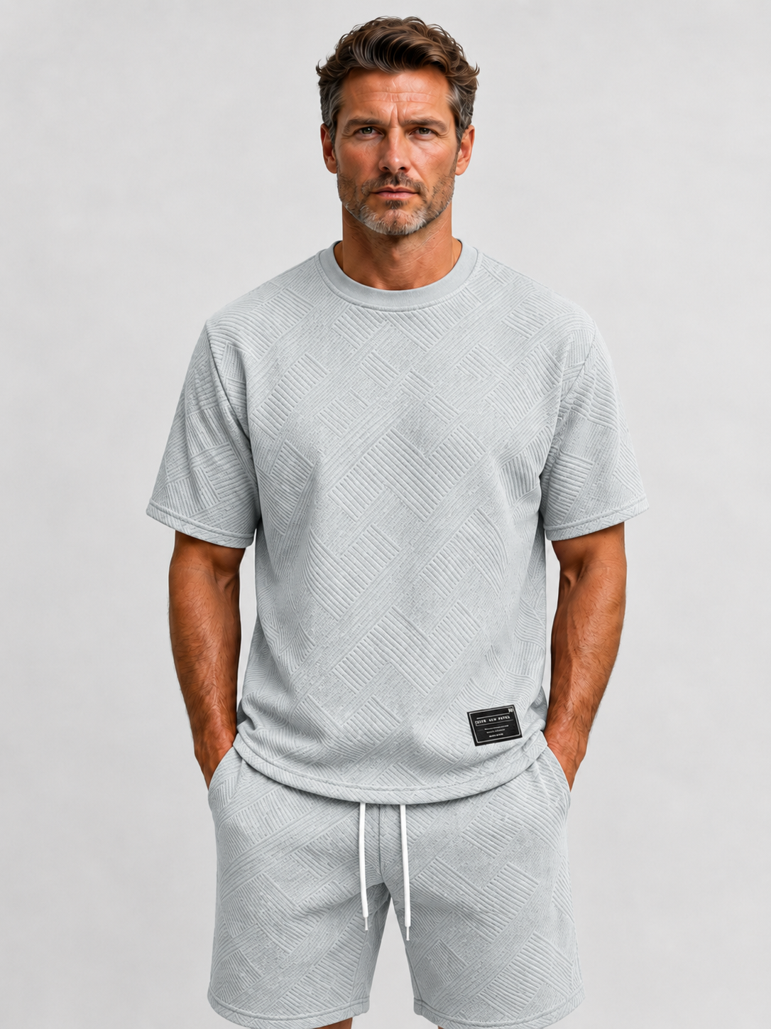 🌴 Men's Casual Solid T-Shirt & Drawstring Shorts Summer Suit