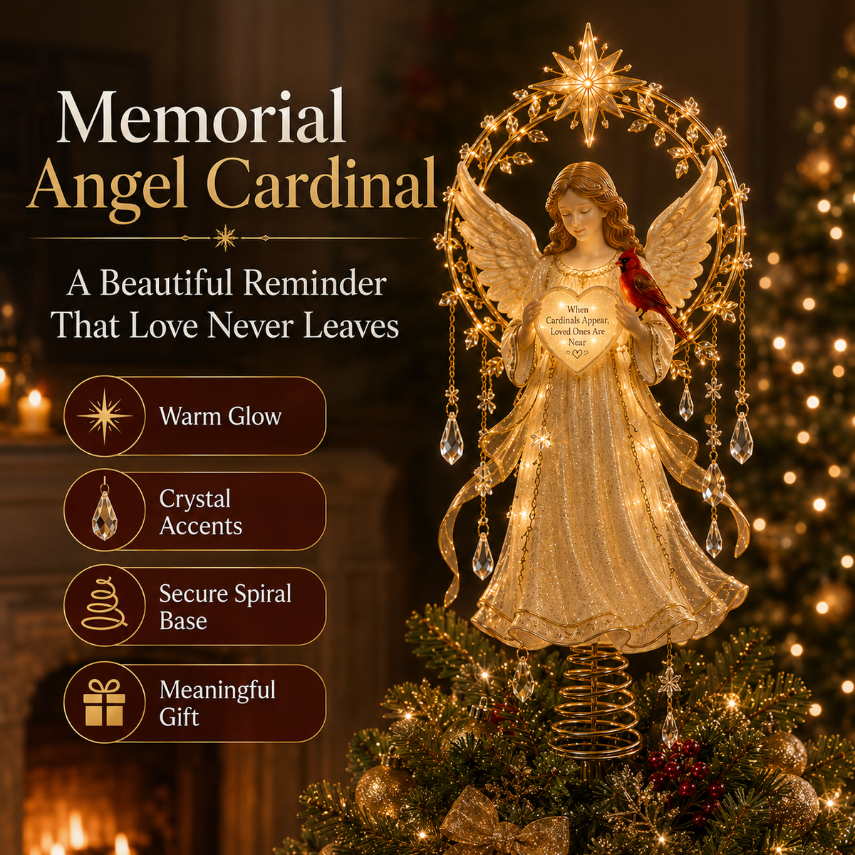 🎄✨ Meaningful Christmas Tree Topper Collection – Lighted Holiday Keepsakes 🌟🎁