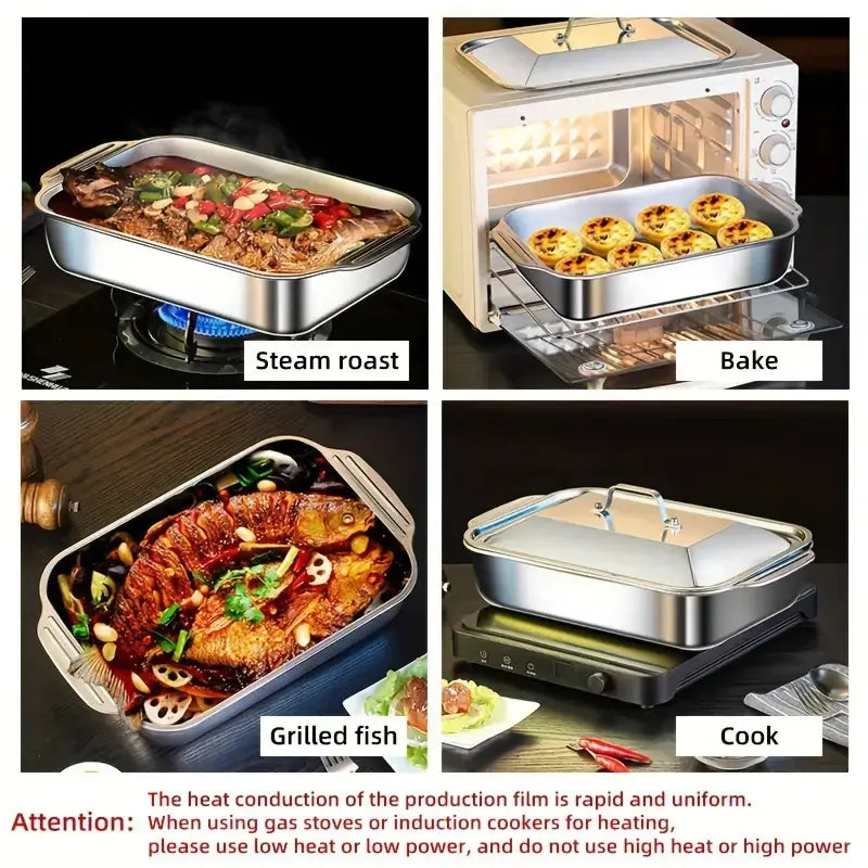 🍪✨ Stainless Steel Bakeware Sets 👩‍🍳