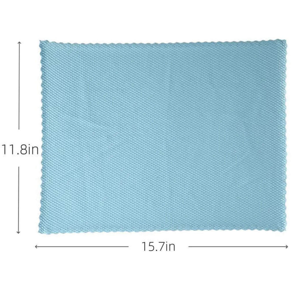 🧽 10-Pack Reusable Fish Scale Microfiber Cleaning Cloths – Super Absorbent, Lint-Free & Streak-Free ✨