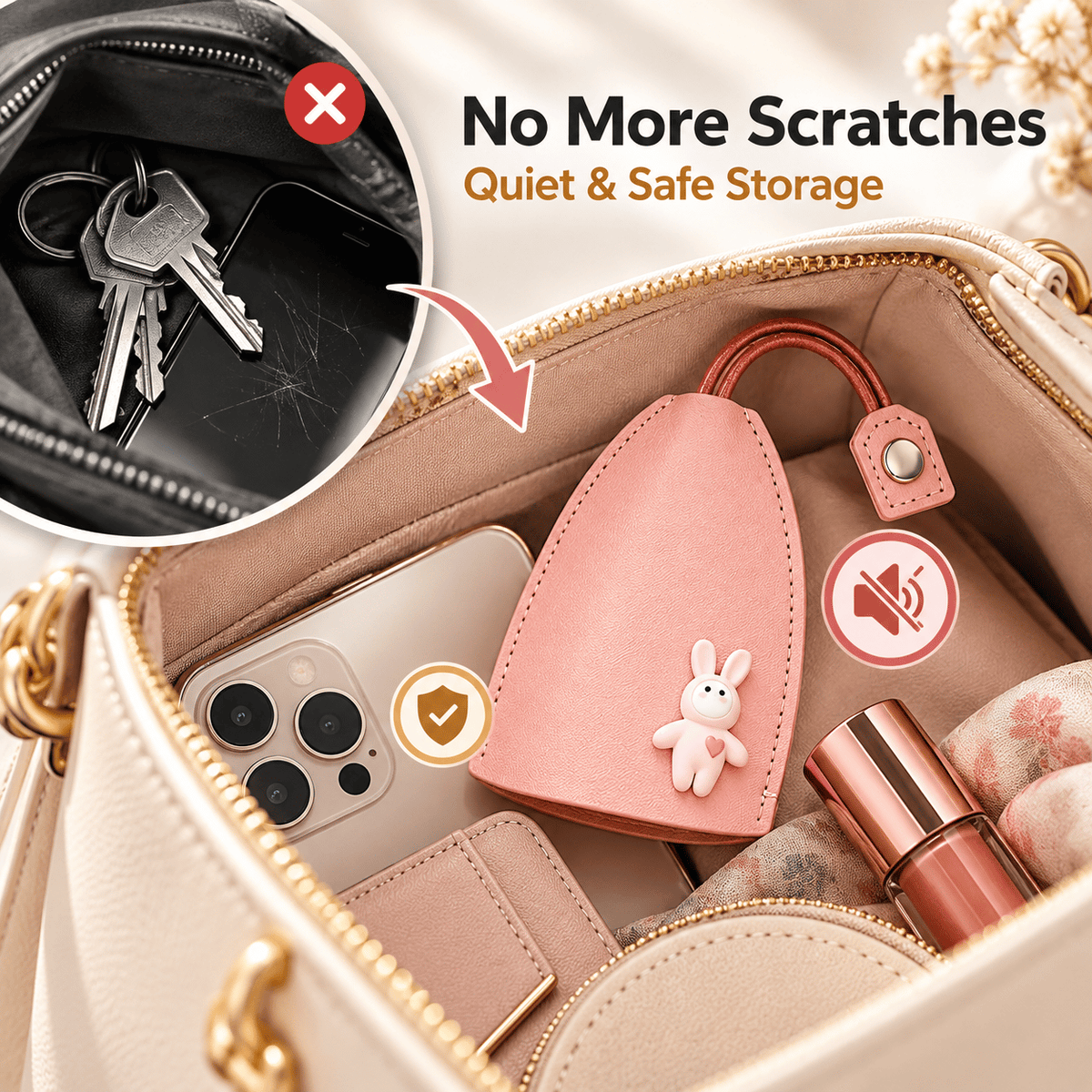 Buy 1 Get 1 Free-2Pcs🔥Cute Cartoon Pull-Out Key Case