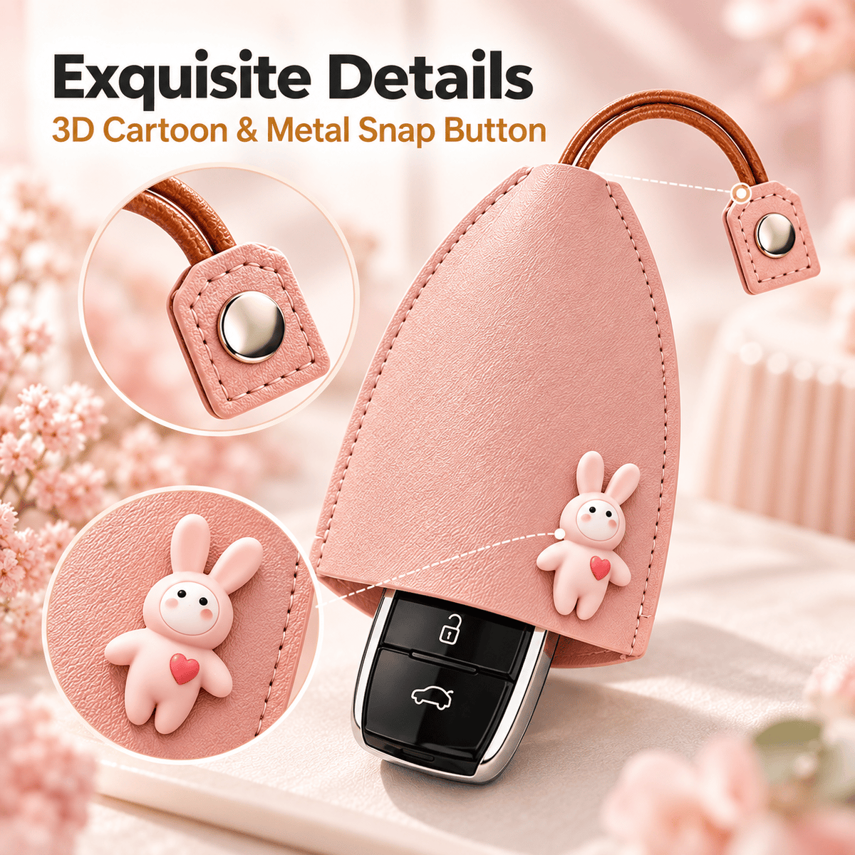 Buy 1 Get 1 Free-2Pcs🔥Cute Cartoon Pull-Out Key Case🔥