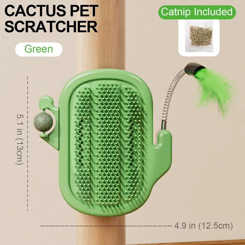 🐱🐱3-in-1 Soft Plastic Cat Corner Groomer with Catnip - Grooming Supplies