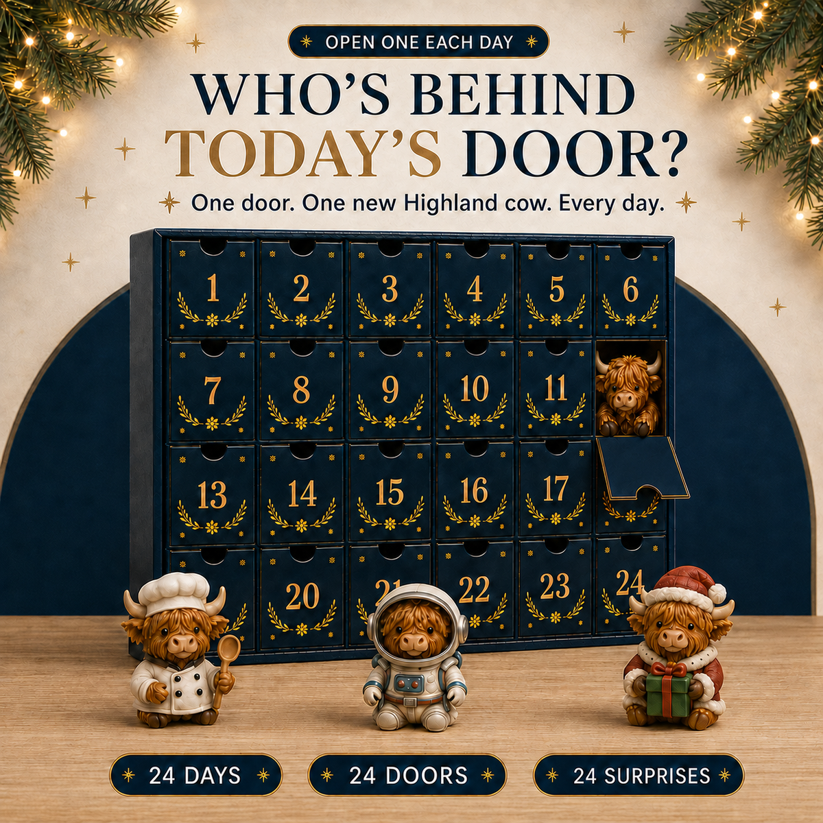 🔥 LAST DAY 50% OFF – 🐮 24 Days of Highland Cow Advent Calendar 🎄🎁✨