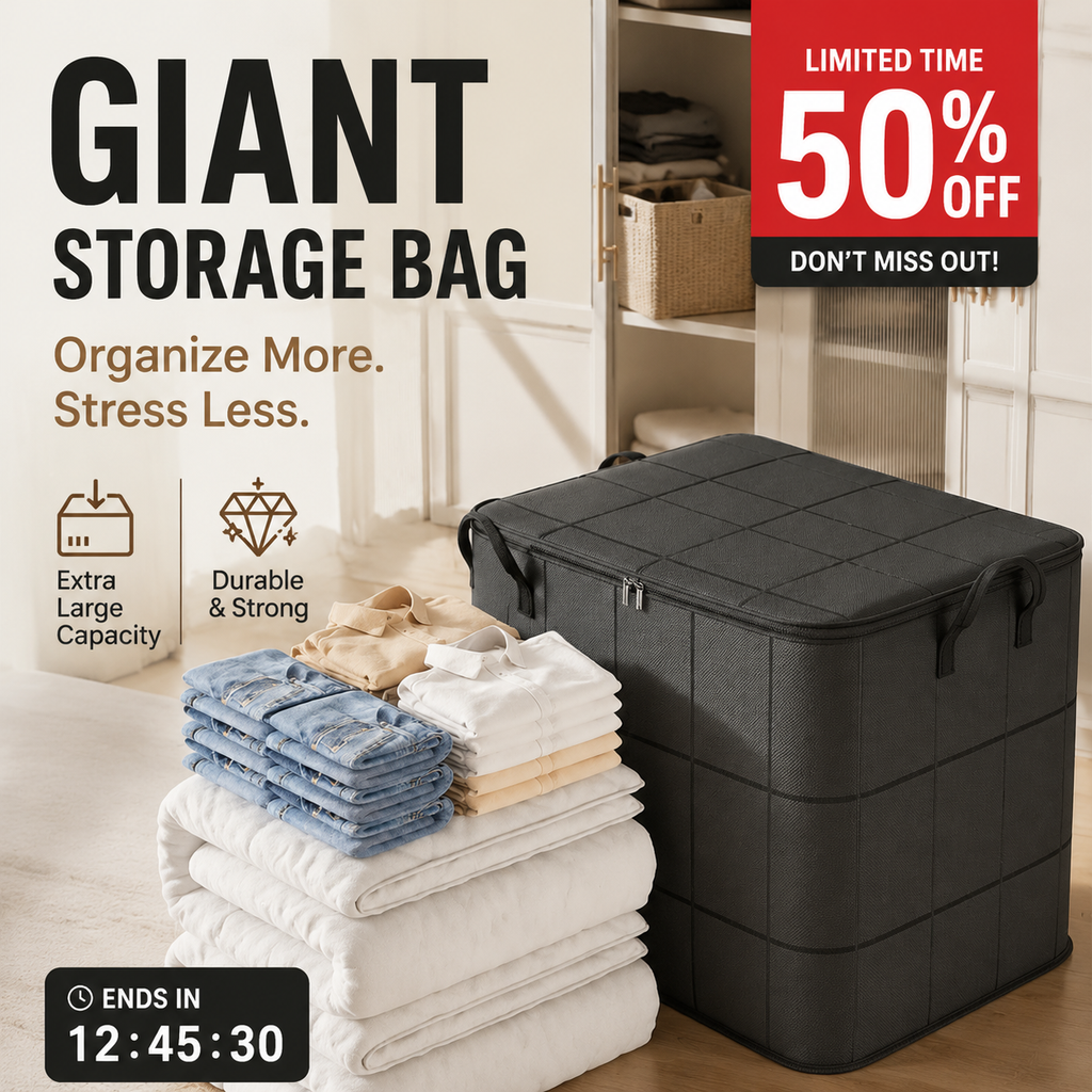 50% OFF Factory Clearance -Foldable Storage Tote -Waterproof, Dustproof, Big & Portable