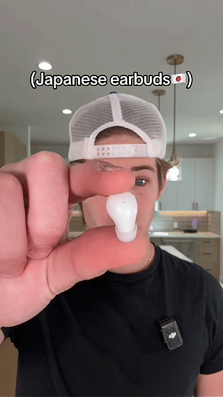 Ultra-small, invisible wireless in-ear headphones—lightweight silicone material (weighing only 0.08 oz), noise cancellation support, 25-hour battery life.