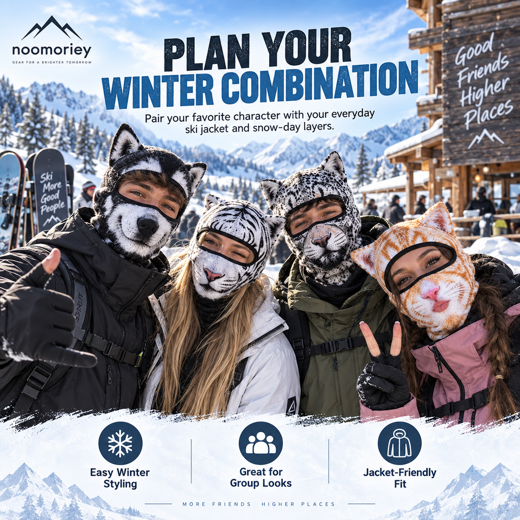 🐾❄️ Snow Crew – Animal-Style Winter Balaclava❄️❄️