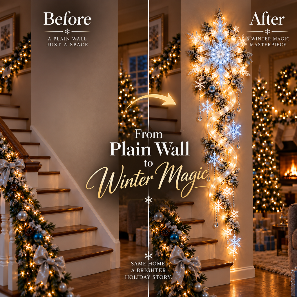 ❄️Giant Snowflake Blizzard Trail™- Let the Snowstorm Glow Indoors