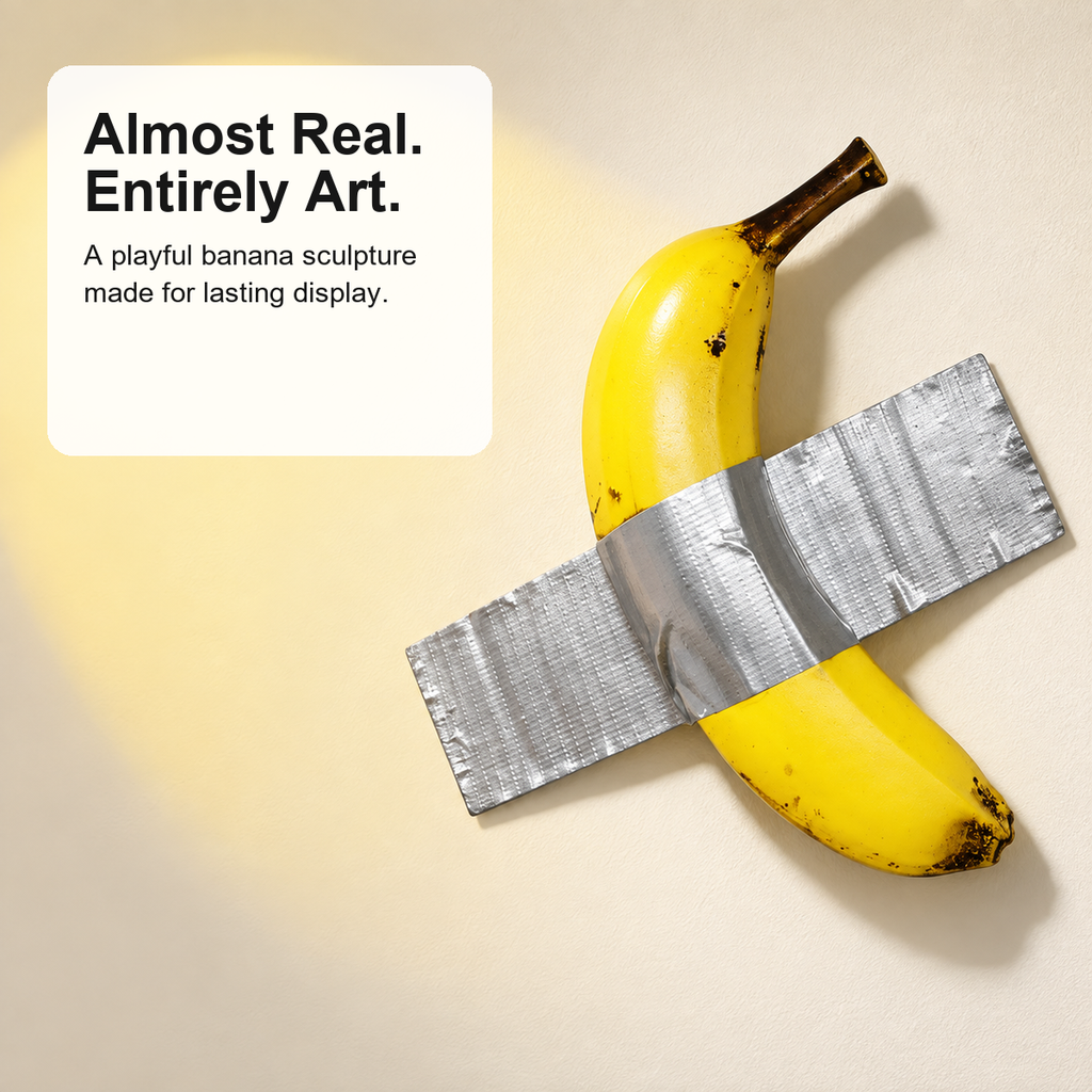 🍌✨ Duct Tape Banana Wall Sculpture – Handmade Resin Wall Decor 🎨