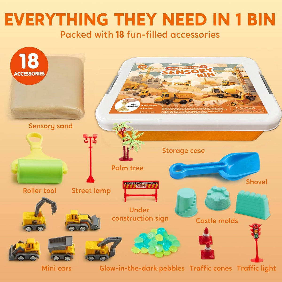 🔥 Last Day 50% OFF🚜Sandbox with Lid Castle Building kit