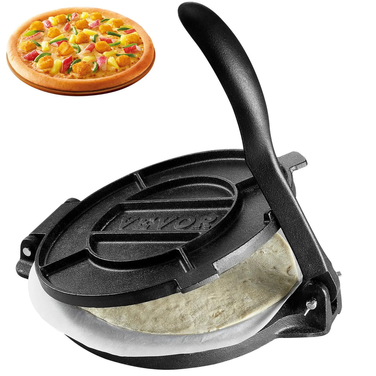 🍕🥞10-inch tortilla press—suitable for making tortillas, pita bread, flatbreads, and pancakes.