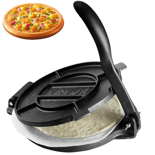 🍕🥞10-inch tortilla press—suitable for making tortillas, pita bread, flatbreads, and pancakes.
