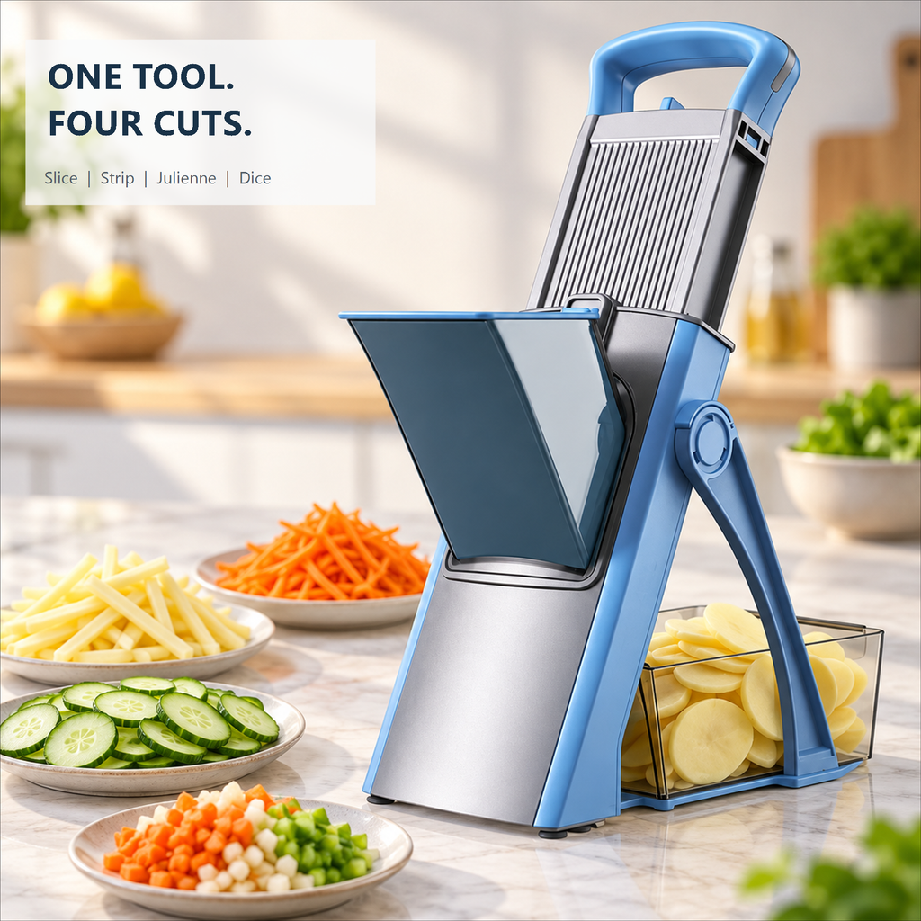 🥕🔪 sohochic Safe Mandoline Slicer Plus – Adjustable Vegetable Chopper & Fries Cutter ✨🔪