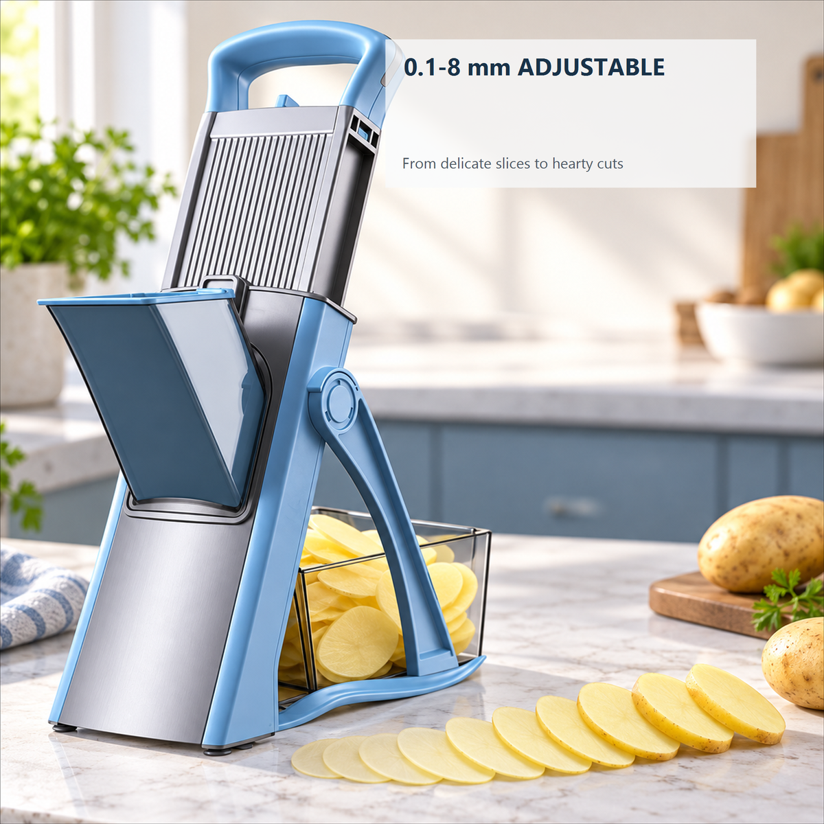 🥕🔪 sohochic Safe Mandoline Slicer Plus – Adjustable Vegetable Chopper & Fries Cutter ✨🔪