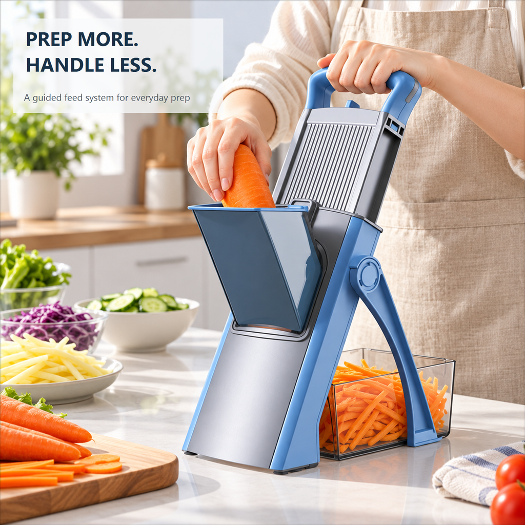 🥕🔪 sohochic Safe Mandoline Slicer Plus – Adjustable Vegetable Chopper & Fries Cutter ✨🔪