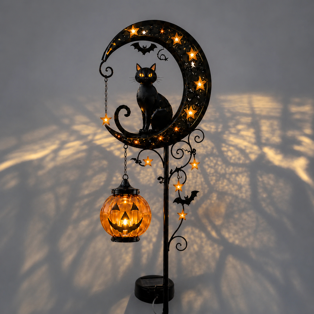 Halloween Early Bird Sale | 49% OFF Pumpkin Moon Garden Stake Light2