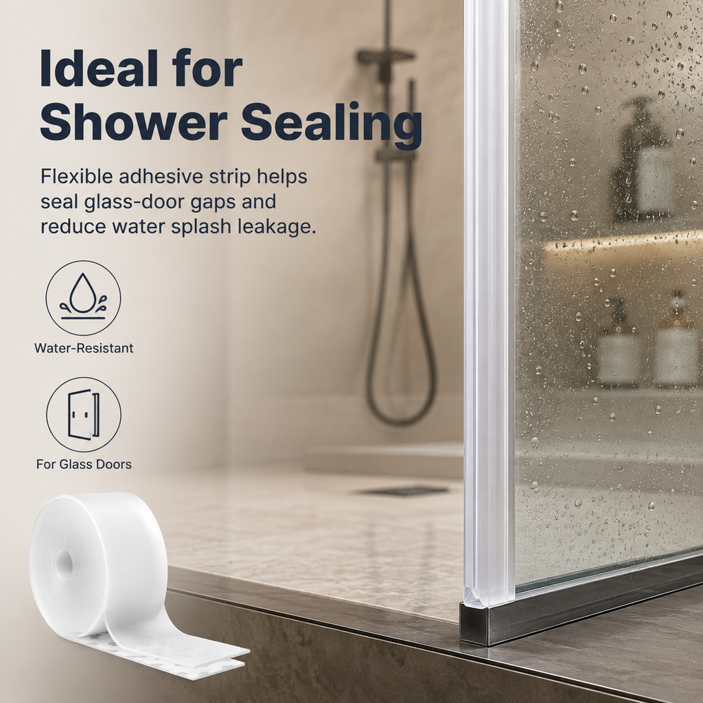 🚪16.4 Ft Door Weather Stripping Seal – Self-Adhesive Draft Stopper for Doors & Windows