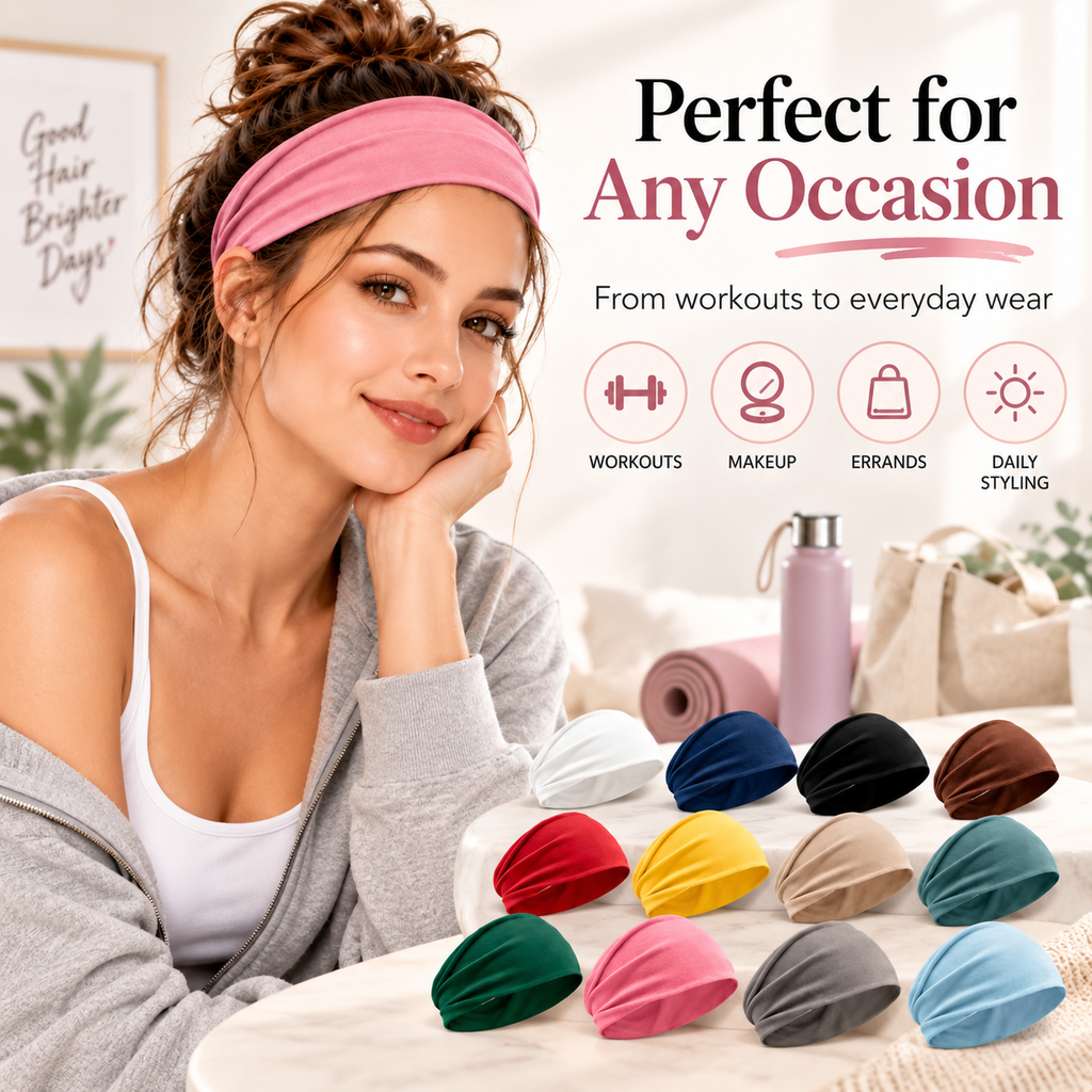 ✨✨Women's Universal 6-Pack No-Slip Elastic Fashion Headband Set