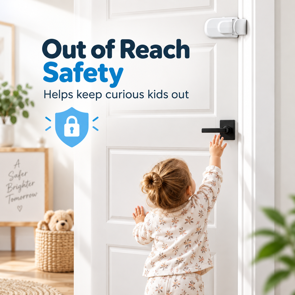 Childproof Door Lock – Easy Snap-On Child Safety Lock