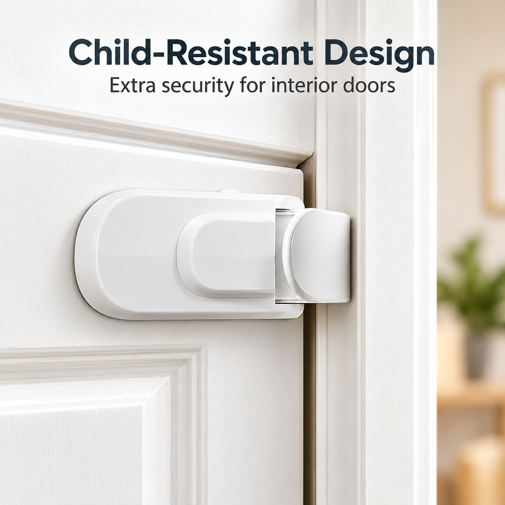 Childproof Door Lock – Easy Snap-On Child Safety Lock