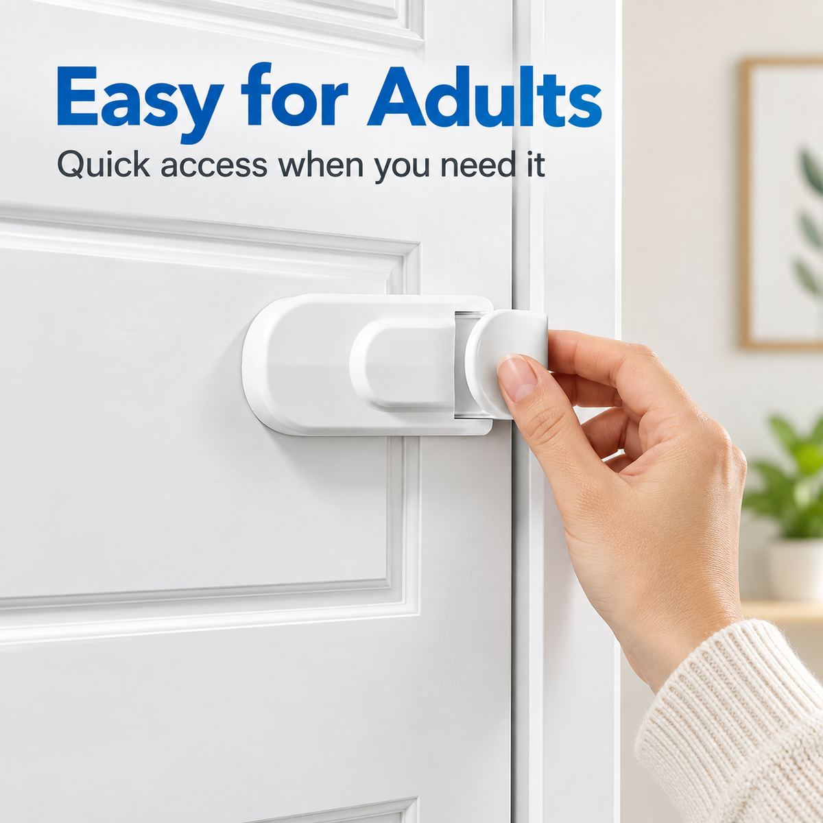 Childproof Door Lock – Easy Snap-On Child Safety Lock