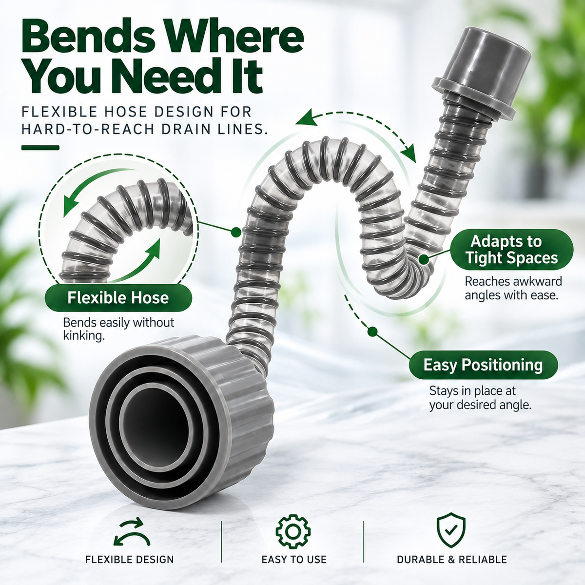 A/C Drain Line Cleaner Tool – Wet Vac Attachment for Unclogging PVC Pipes