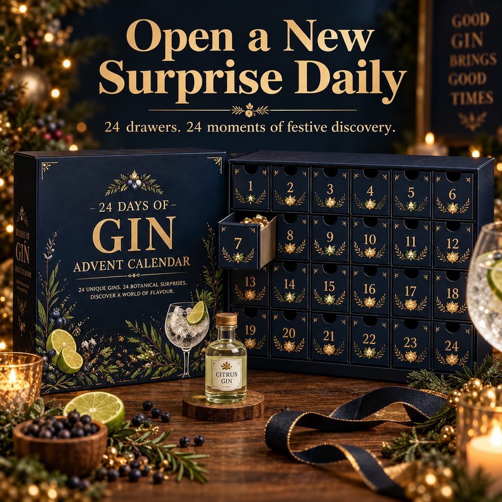 🎁 HOLIDAY SPECIAL – 49% OFF | 2026 Gin Blind Box – 24 Days of Festive Miniature Surprises 🍸✨