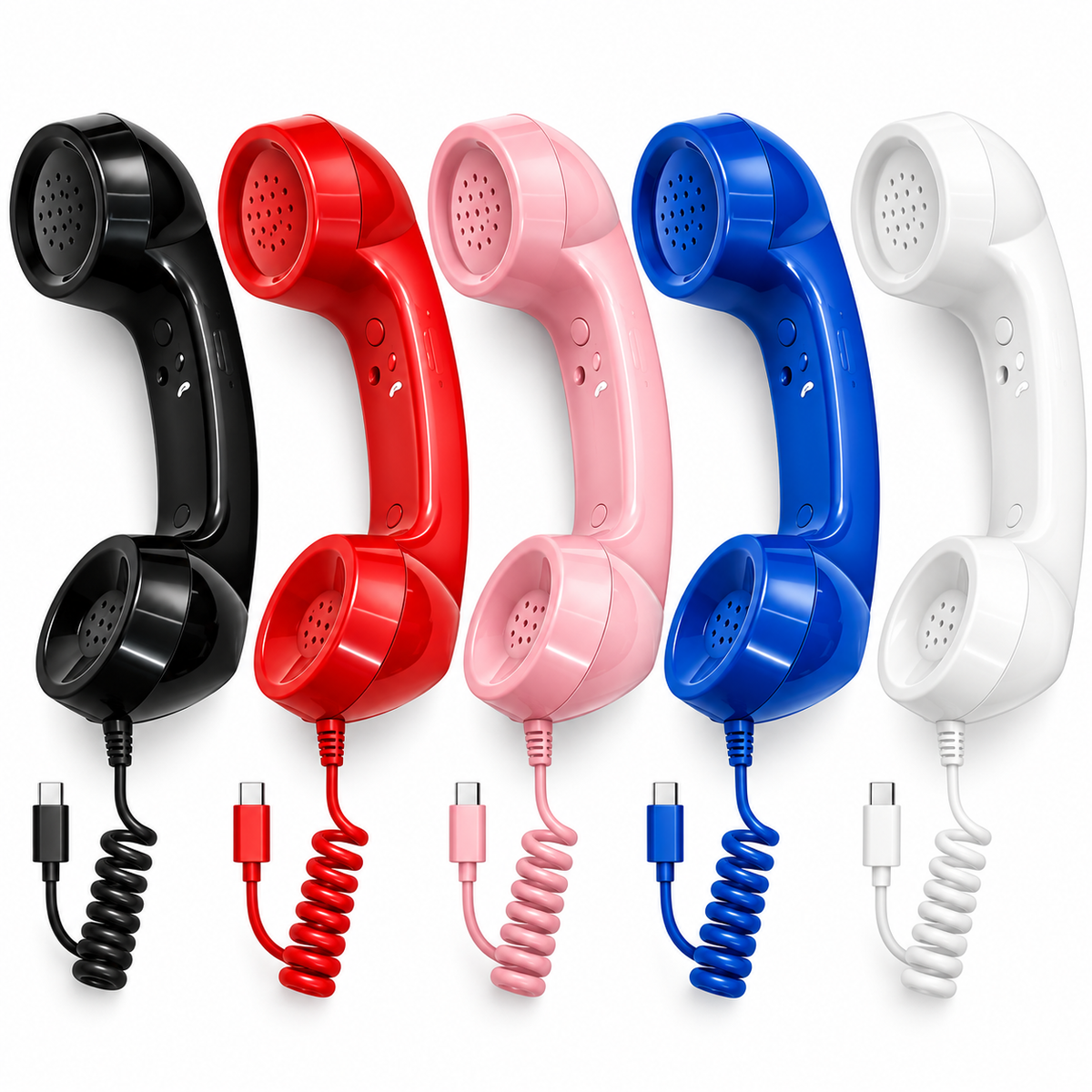 ☎️✨ Retro Phone Handset with Type-C | Vintage Wired Receiver 📞🔌