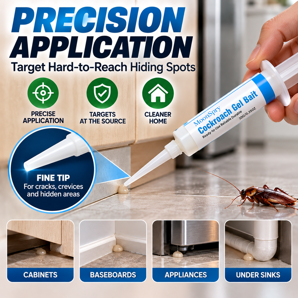 🪳🎯 2-Pack Cockroach Gel Bait with Precision Applicator 🏠🏠