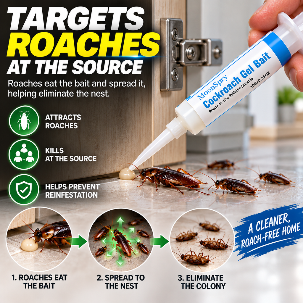 🪳🎯 2-Pack Cockroach Gel Bait with Precision Applicator 🏠🏠
