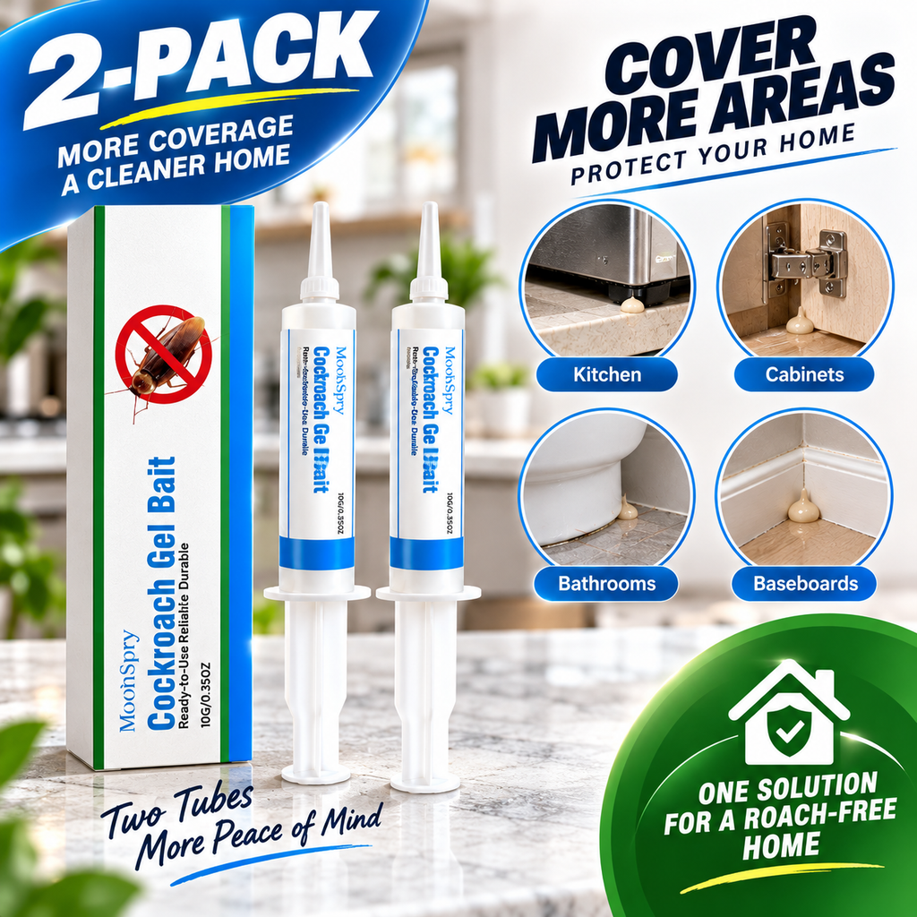 🪳🎯 2-Pack Cockroach Gel Bait with Precision Applicator 🏠🏠