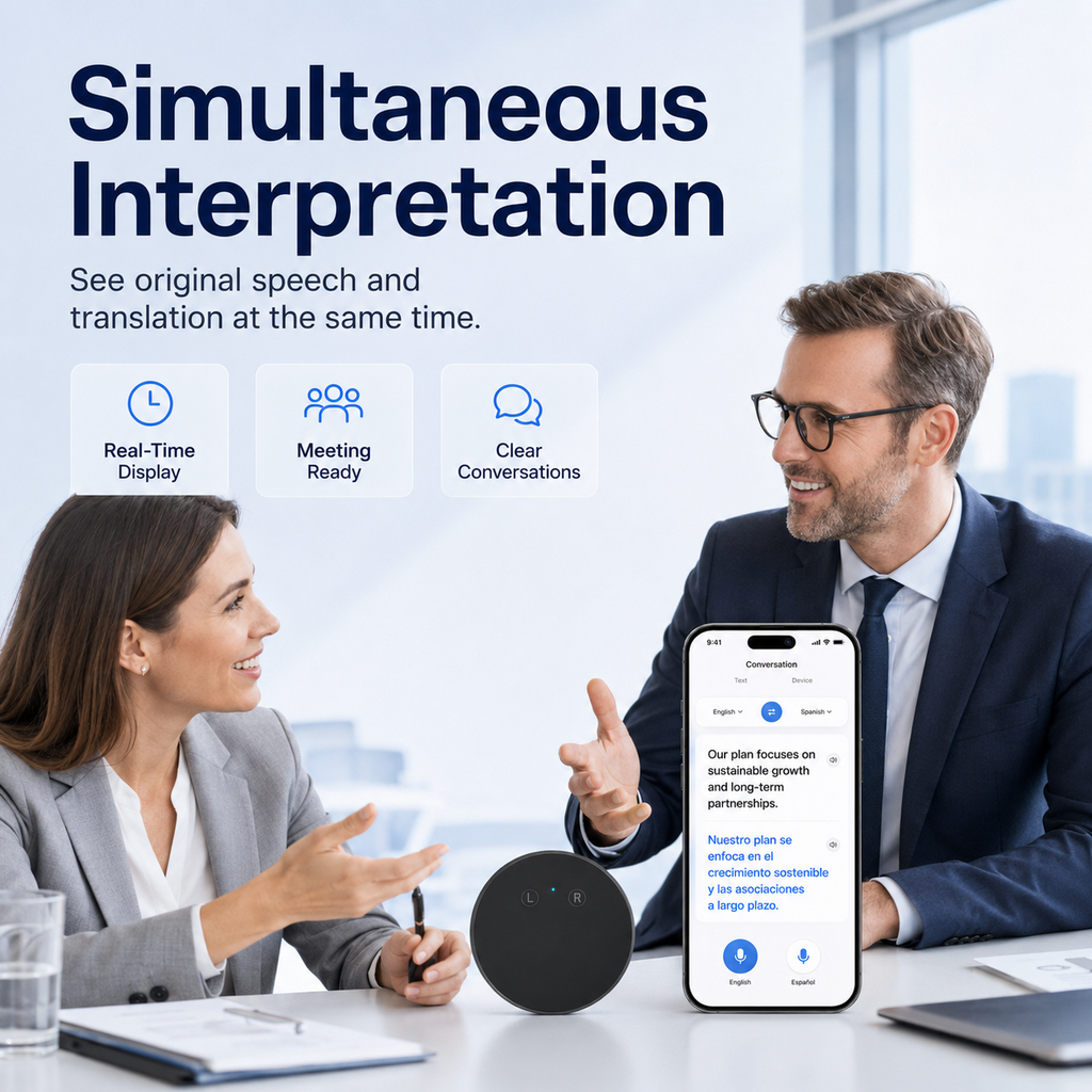 🔥AI Language Translator Device – Real-Time Two-Way Voice Translator with Multi-Language Support