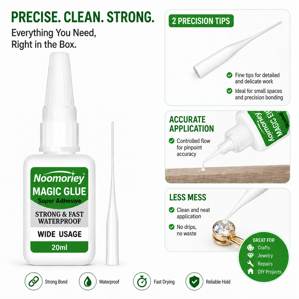 3 PCS Fast-Setting Super Glue, Ideal for Projects and Repairs