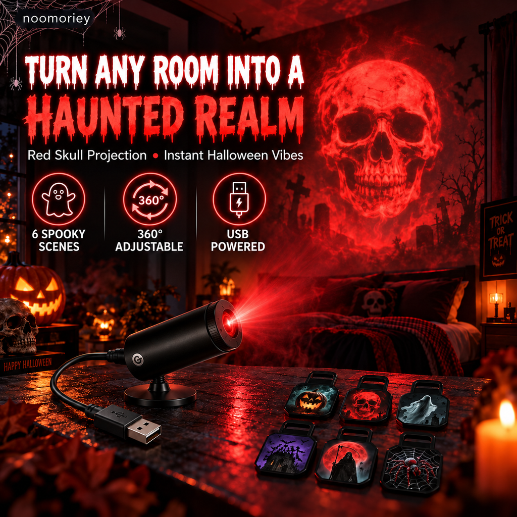 🎃👻 HD Halloween Scene Projector – 6 Spooky HD Projections, Pick Your Perfect Display ✨
