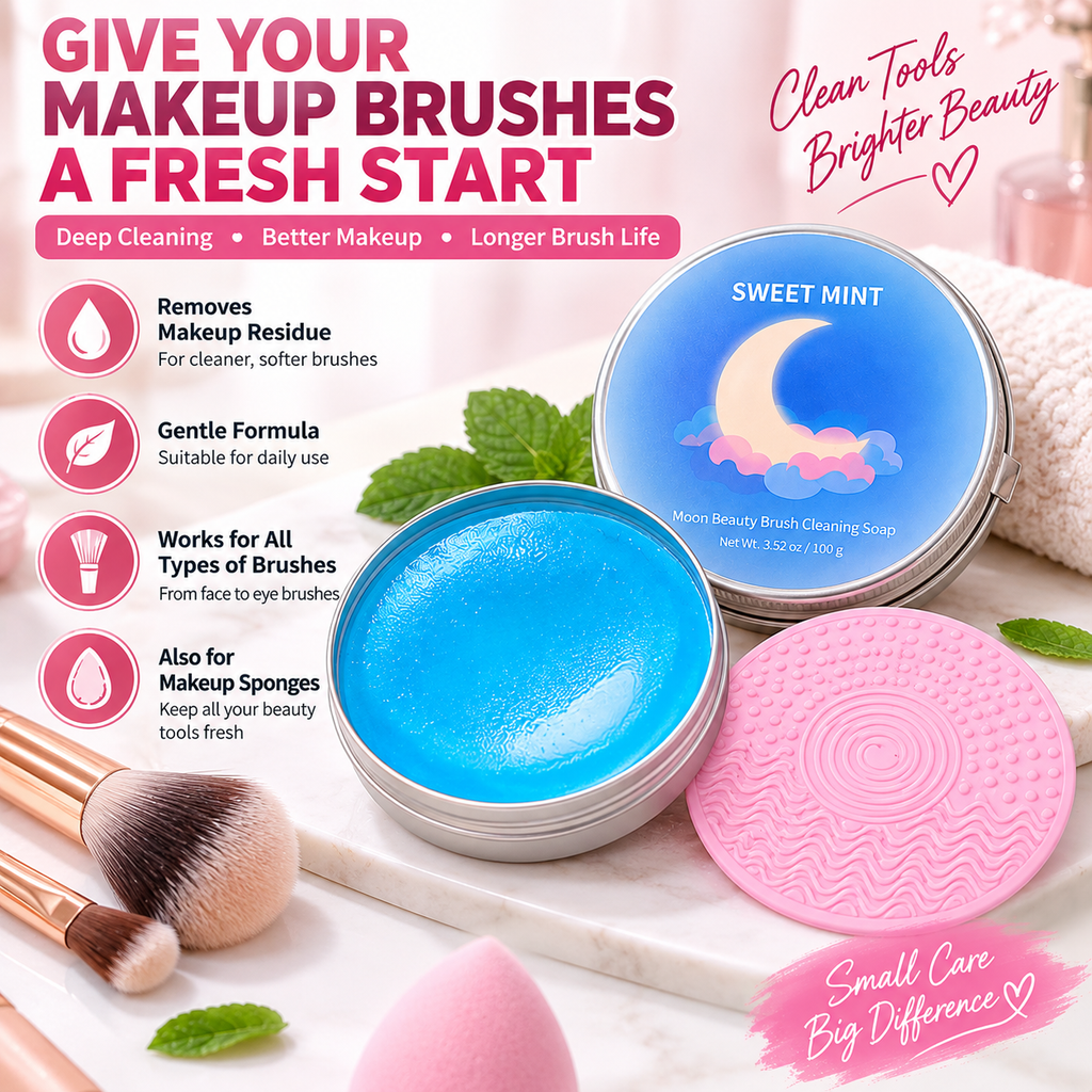 2Pack-Makeup Brush Cleansing Soap (with Silicone Cleaning Pad) — 3.52 oz / 100 g