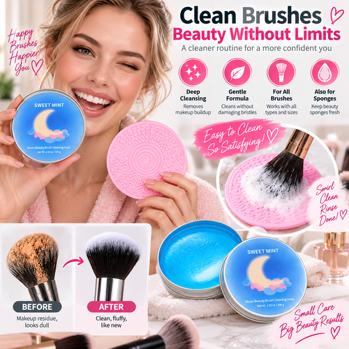 2Pack-Makeup Brush Cleansing Soap (with Silicone Cleaning Pad) — 3.52 oz / 100 g