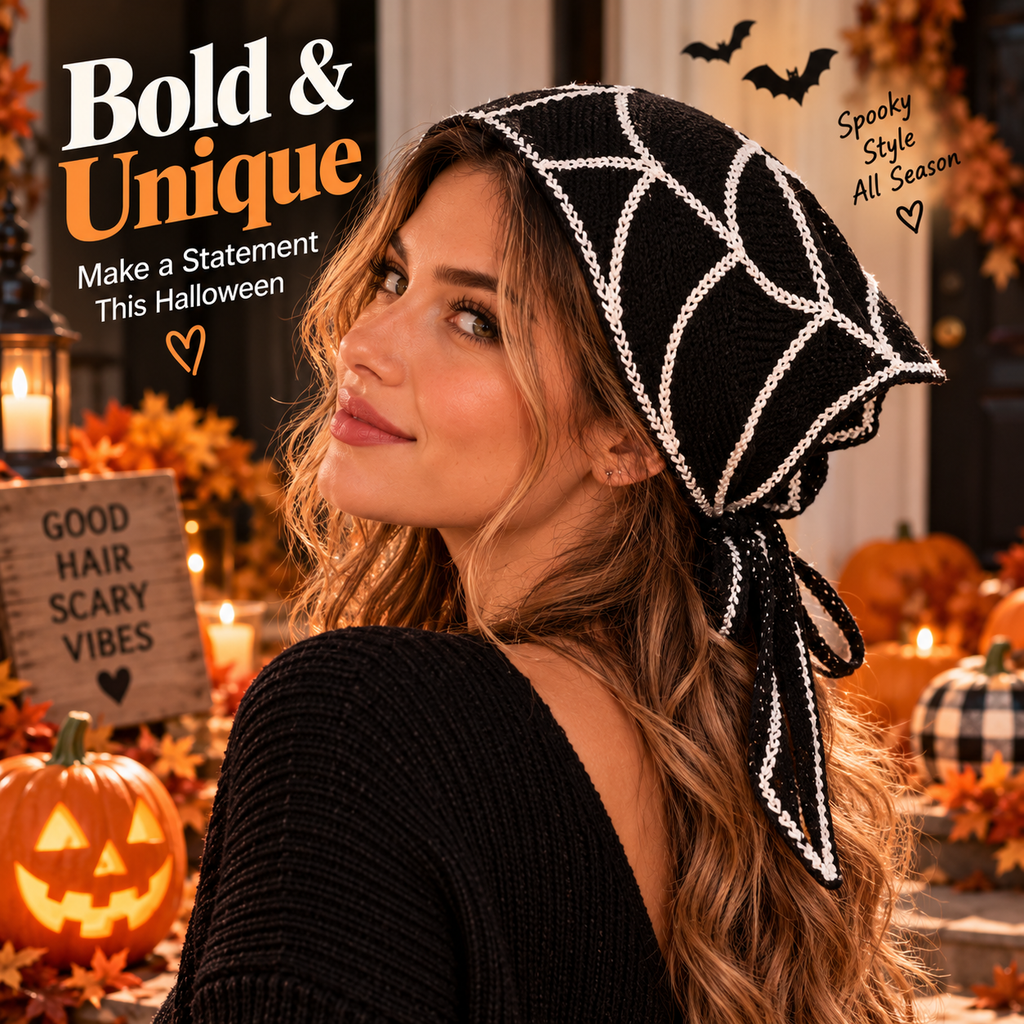 👻 Spooky Meets Boho – The Perfect Halloween Headscarf for Every Outfit 🎃✨