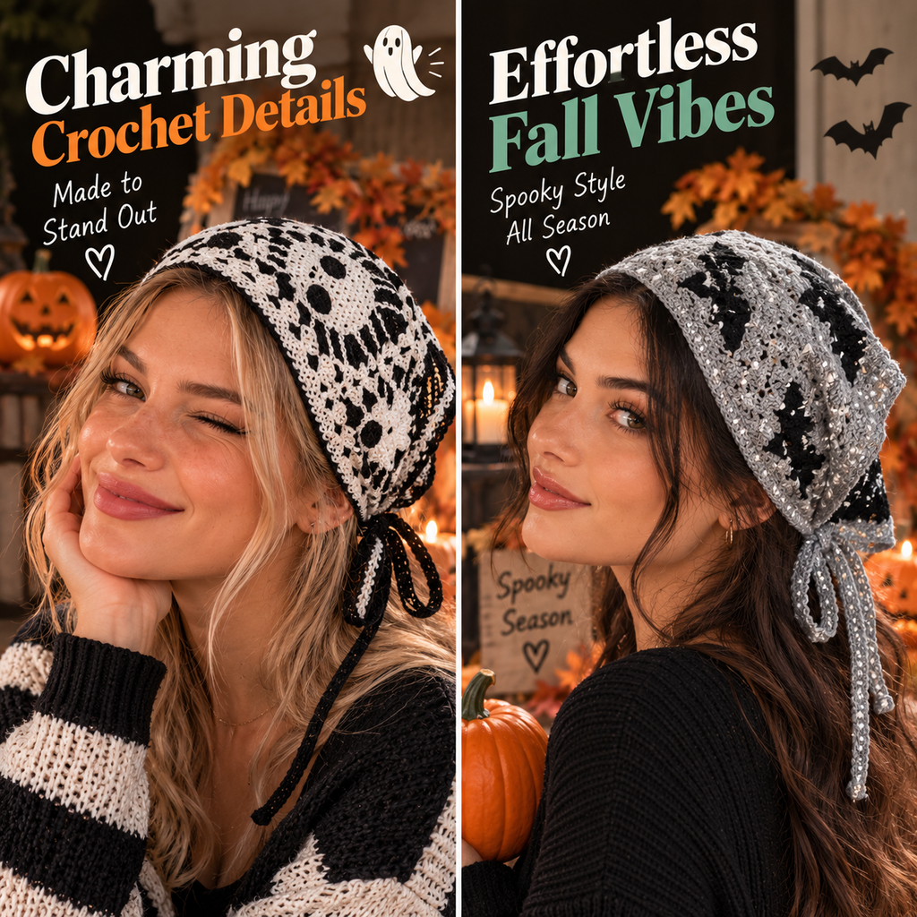 👻 Spooky Meets Boho – The Perfect Halloween Headscarf for Every Outfit 🎃✨