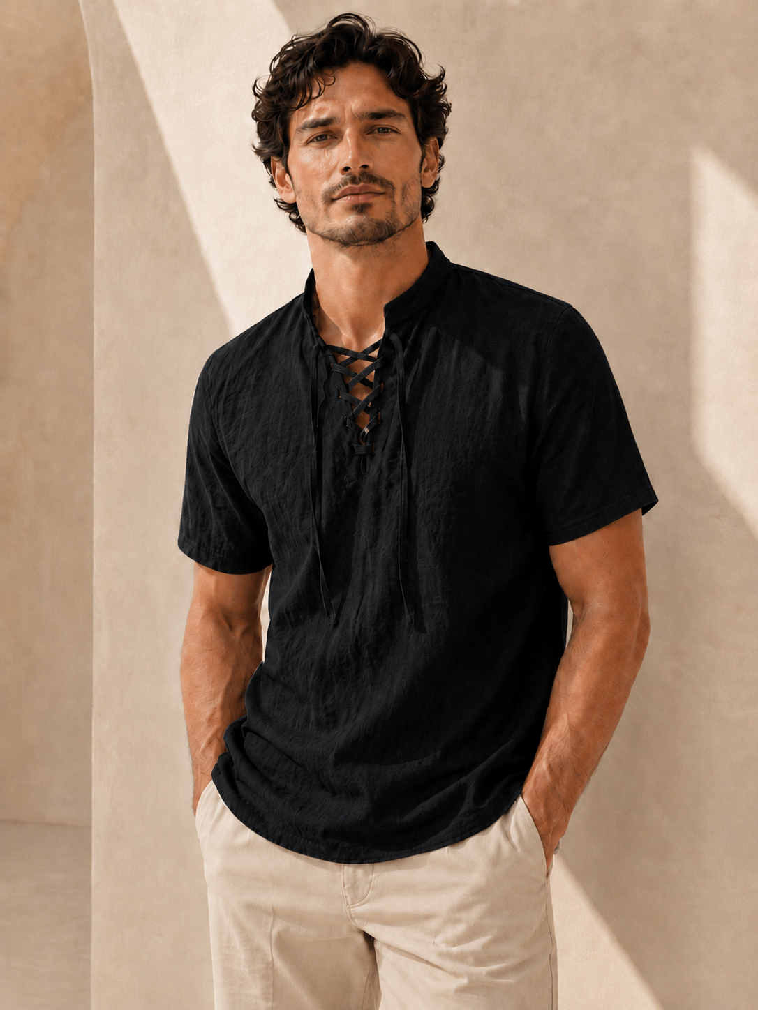 🌿 Men's Casual Retro Linen-Look Shirt