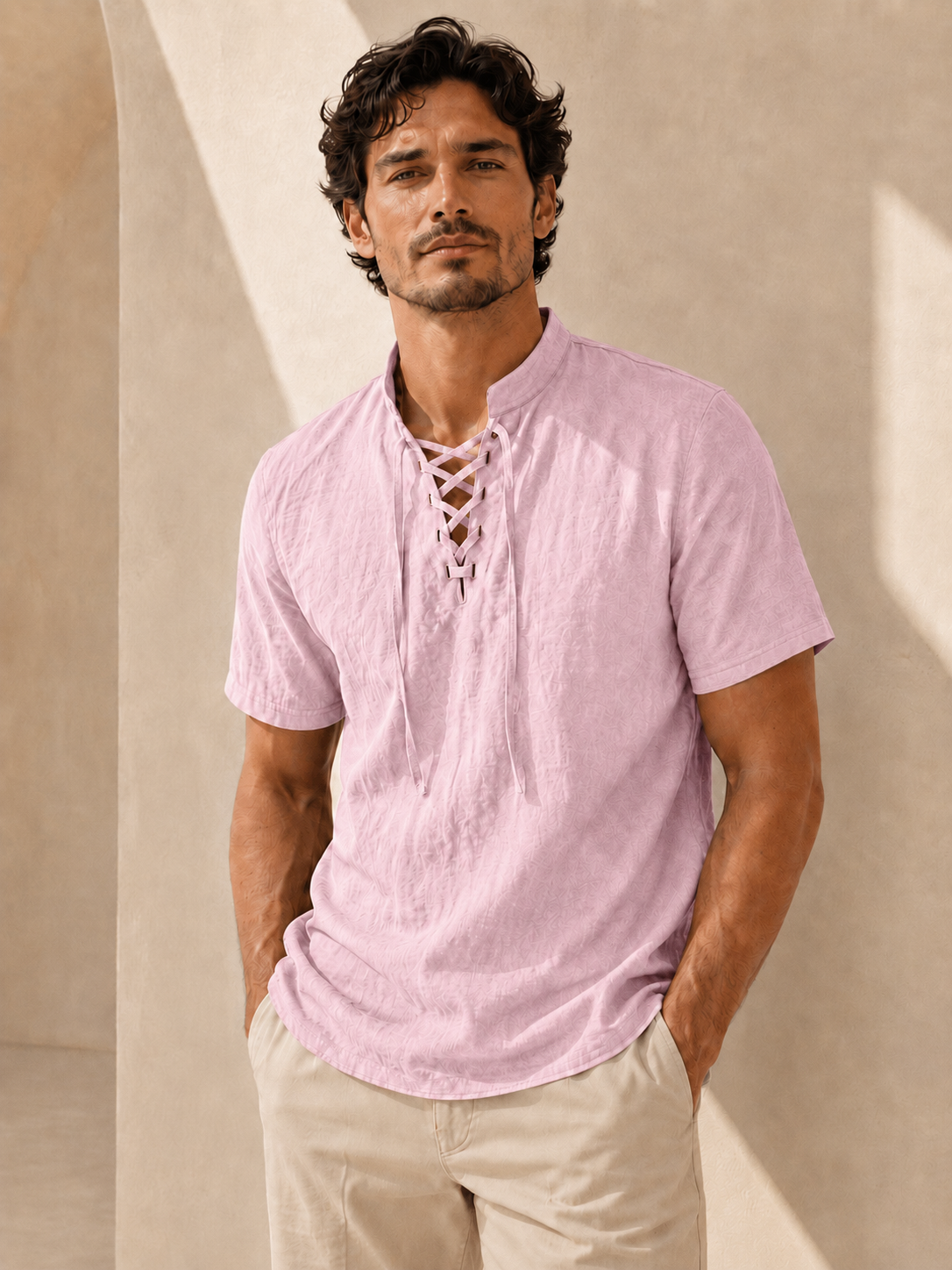 🌿 Men's Casual Retro Linen-Look Shirt