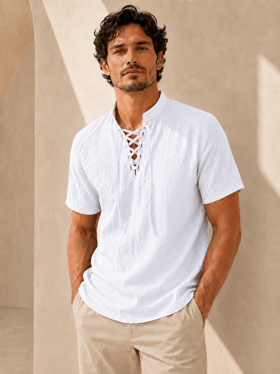 🌿 Men's Casual Retro Linen-Look Shirt